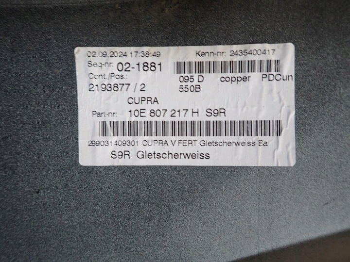 Přední nárazník CUPRA BORN 2020- 10E807217H