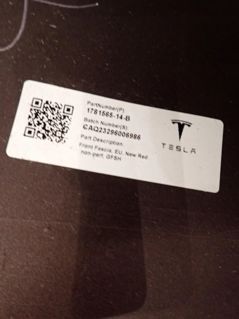 Přední nárazník TESLA 3 FACELIFT 2023- 1781565-14-B